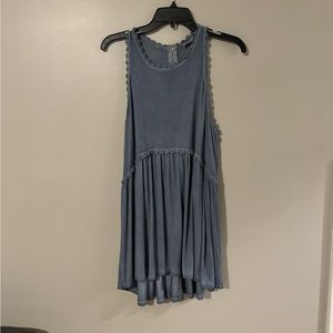 POL Anthropologie Blue Grey Flowly Shirt